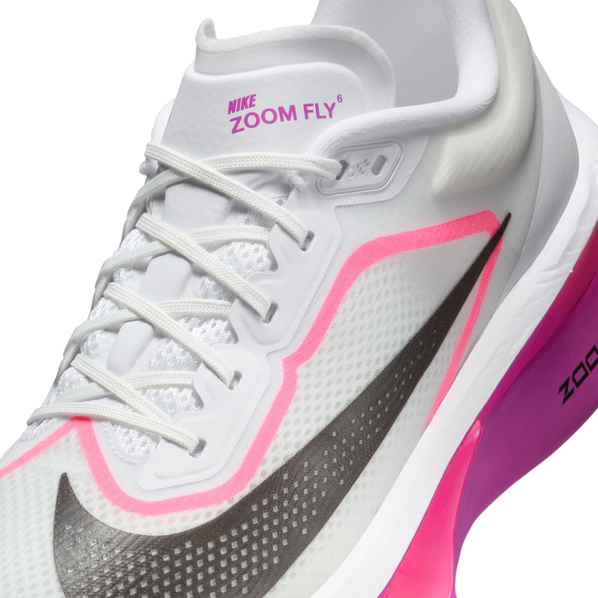 Nike Men's Zoom Fly 6 White/Black/Vivid Grape