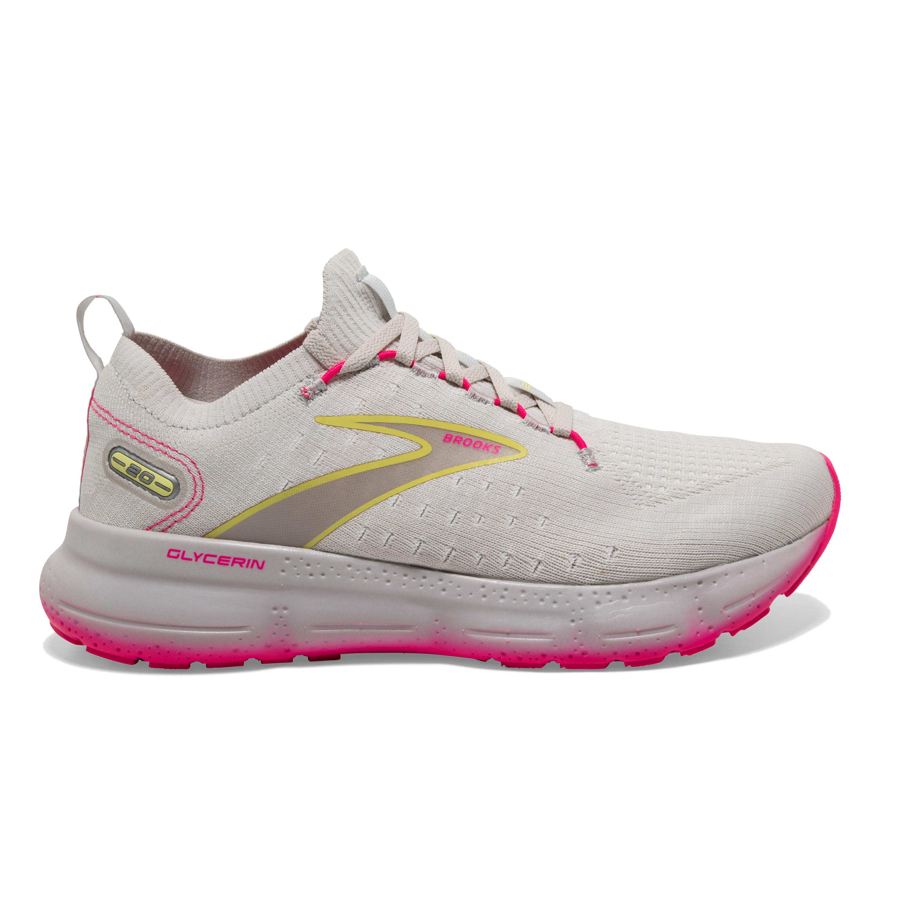 Brooks Women's Glycerin 20 Stealthfit Gray/Pink/Yellow