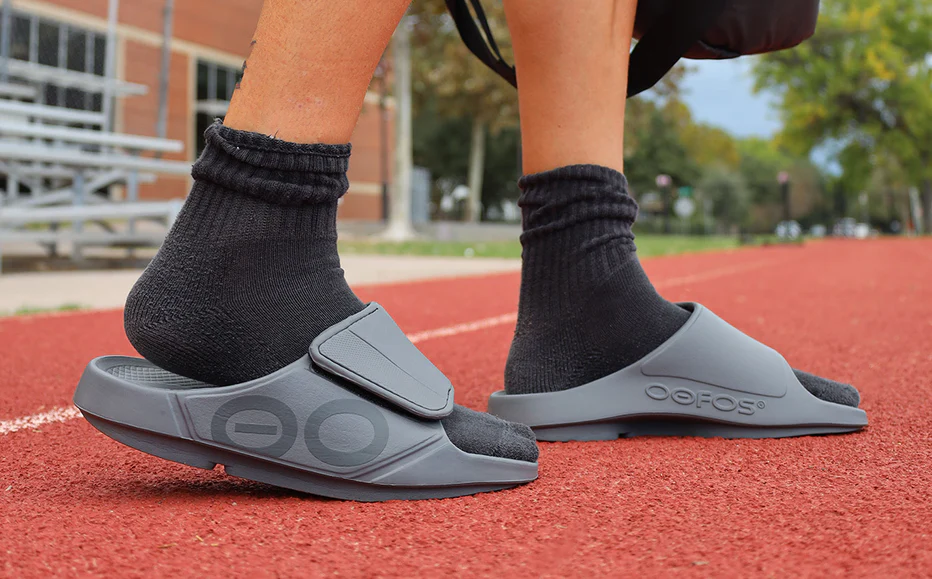 OOFOS OOAHH SPORT FLEX SANDAL SLATE