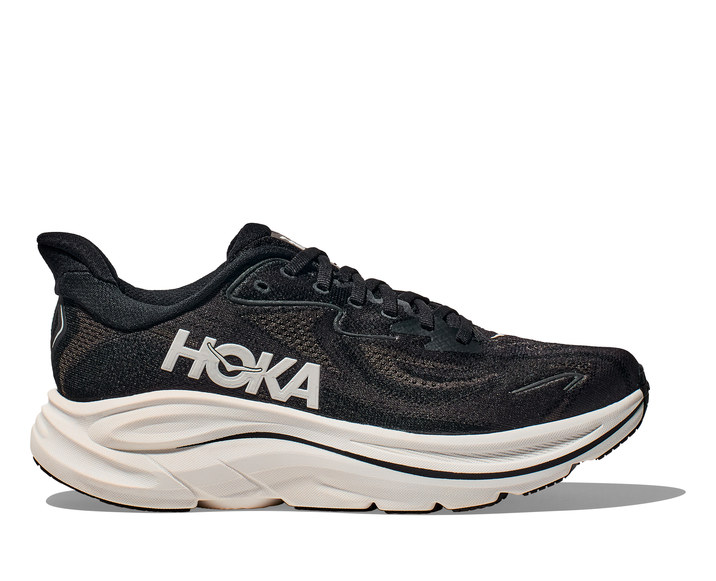 センスのいい お歳暮 HOKA Men's Black/White Wide) (2E 10 CLIFTON 靴