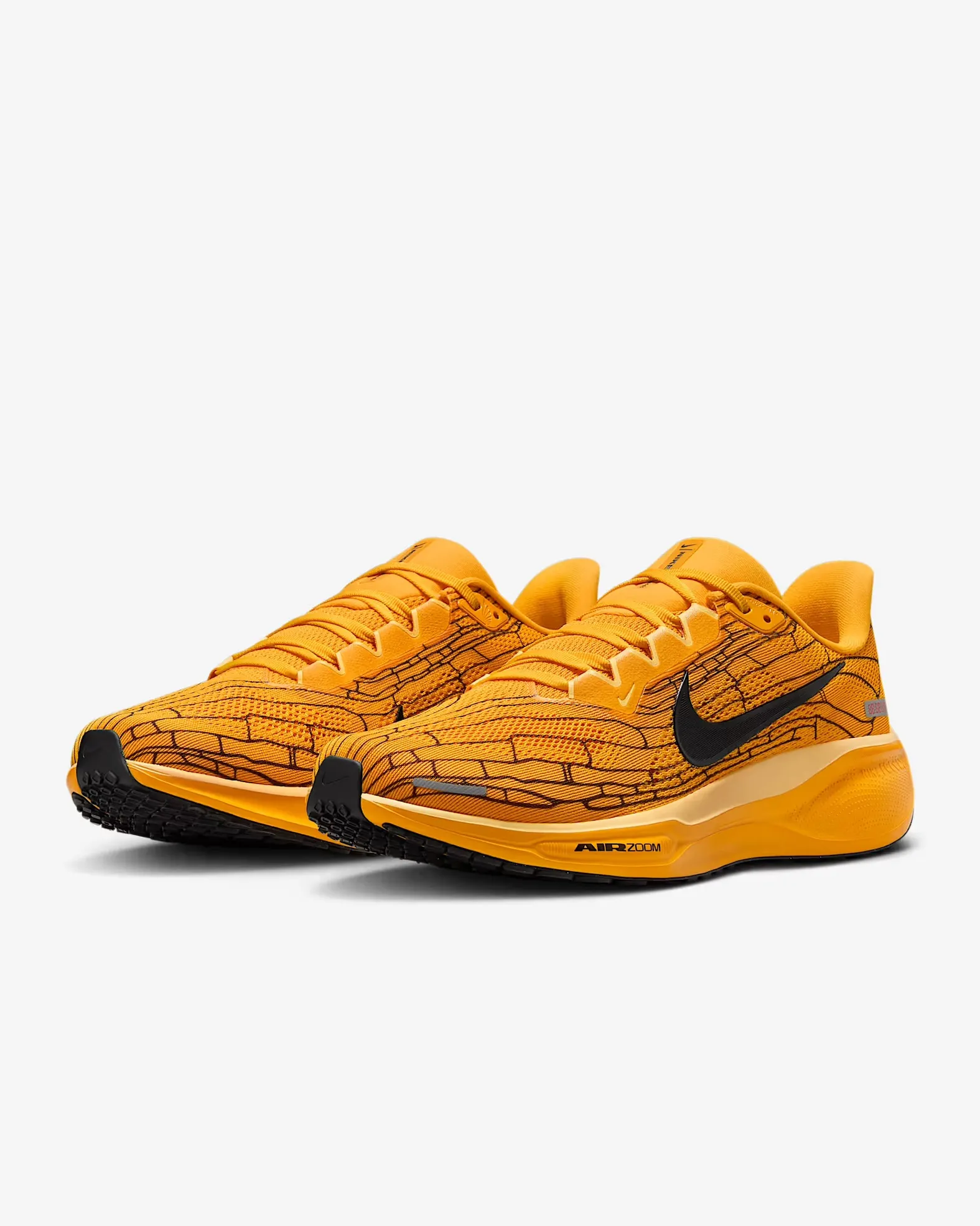 スパイク・シューズ NIKE MENS AIR ZOOM PEGASUS 41 yellow Nike Men's Pegasus 41 University Gold/black-soft Yellow