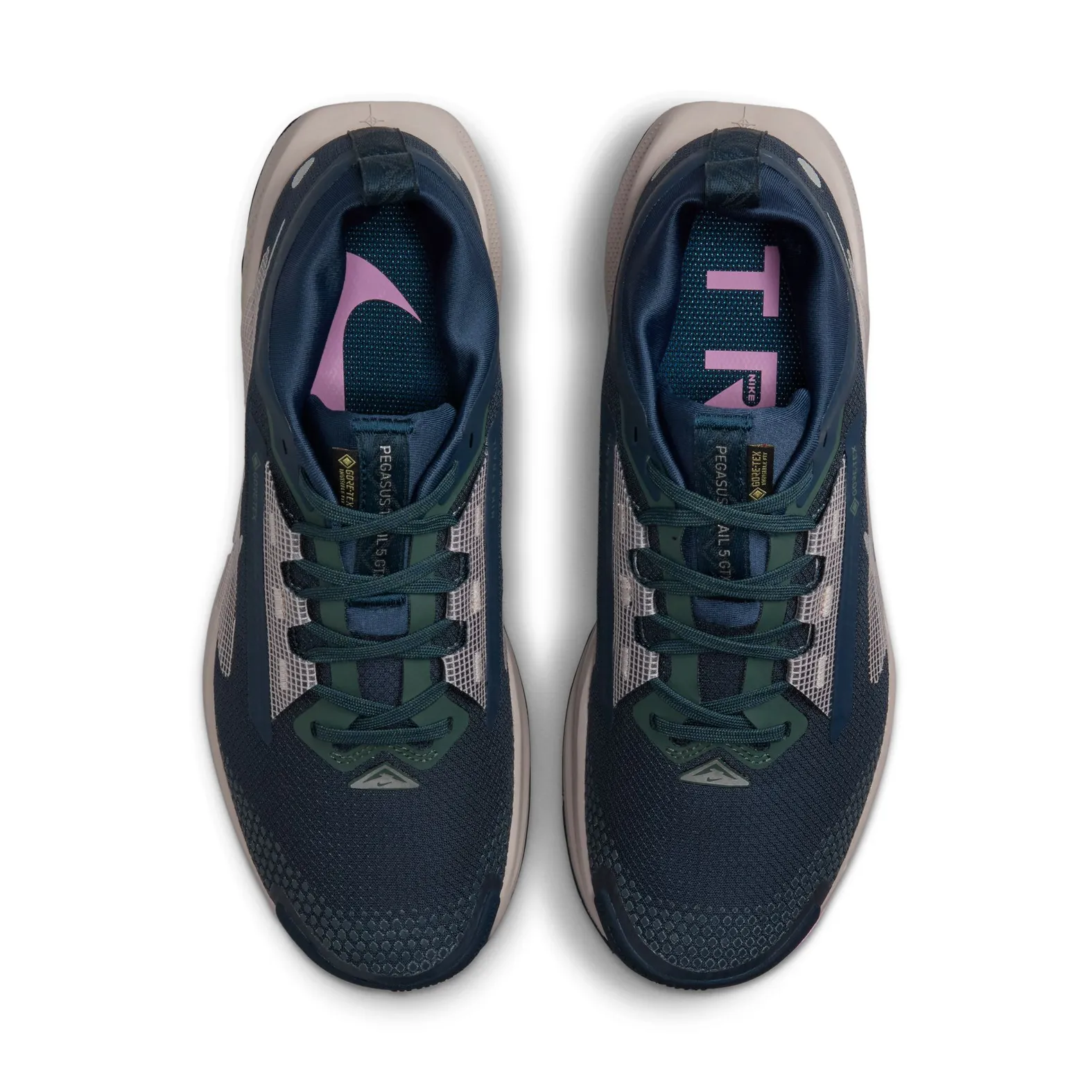 Nike WOMEN'S PEGASUS TRAIL 5 GORE-TEX ARMORY NAVY- VINTAGE GREEN